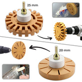 Set gumijastih koles za odstranjevanje nalepk in degumiranje